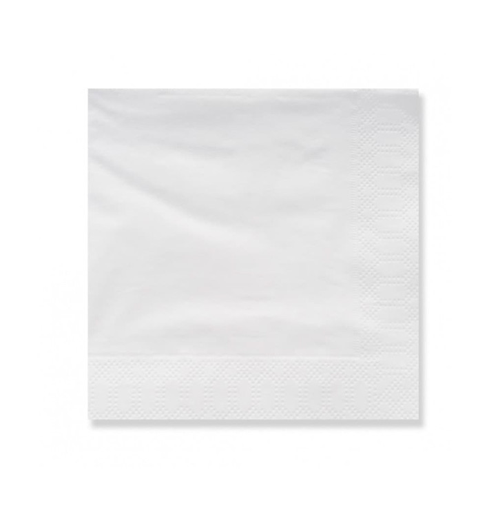 Papieren servet 3 laags witte randen 20x20 (100 stuks) Papieren servet 3 laags witte randen 20x20 (100 stuks)