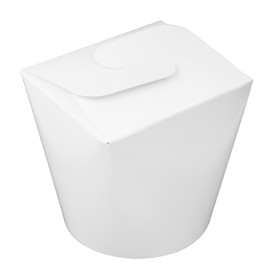 Papieren take-out Container wit 800ml (450 stuks)