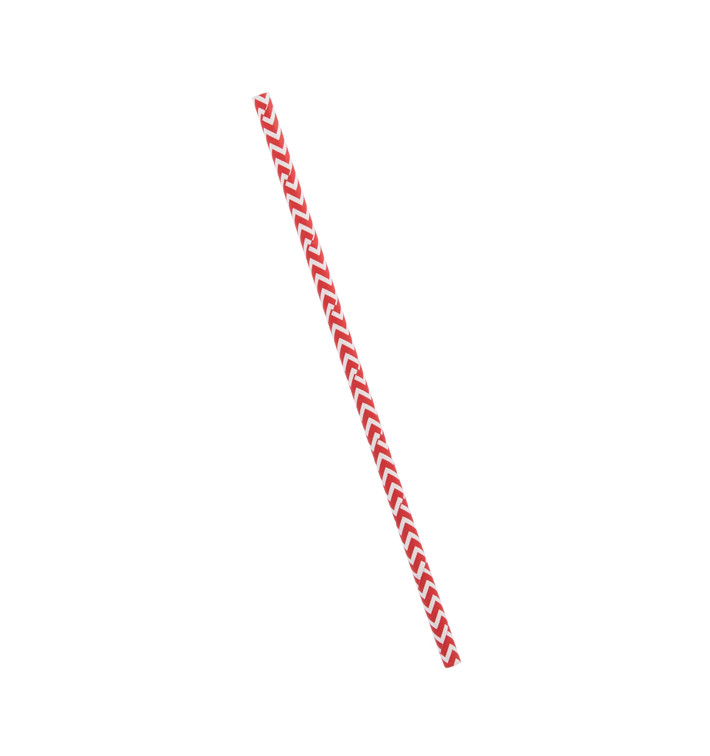 Papieren rechte rietjes rood en wit Ø0,6cm 20cm (6000 stuks) Papieren rechte rietjes rood en wit Ø0,6cm 20cm (6000 stuks)