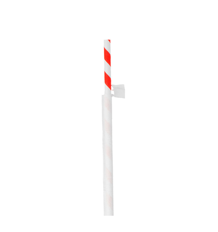 Papieren rechte rietjes verpakt Ø0,6cm 20cm (250 stuks) Papieren rechte rietjes verpakt Ø0,6cm 20cm (250 stuks)
