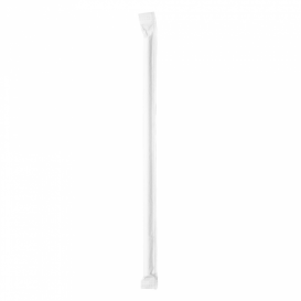 Papieren rechte rietjes wit verpakt Ø0,6cm 19,7cm (3000 stuks)