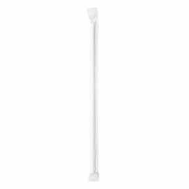 Papieren rechte rietjes wit verpakt Ø0,6cm 19,7cm (500 stuks) 