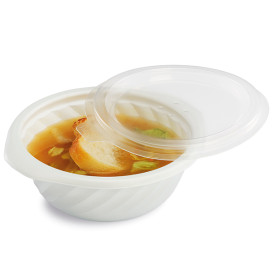 Plastic deli Container PP Rond vormig wit 400ml Ø14,4cm (600 stuks)