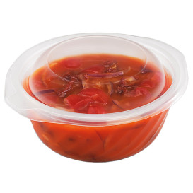 Plastic deli Container PP Rond vormig transparant 400ml Ø14,4cm (100 stuks) 