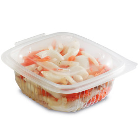 Plastic Container Microwave PP transparant 375ml 12,3x11,4cm (50 stuks) 