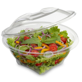 Plastic saladekom APET Rond vormig transparant 600ml Ø17,5cm (46 stuks)