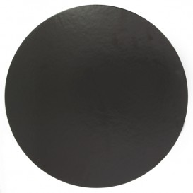 Papieren Cake cirkel zwart 22cm (800 stuks)