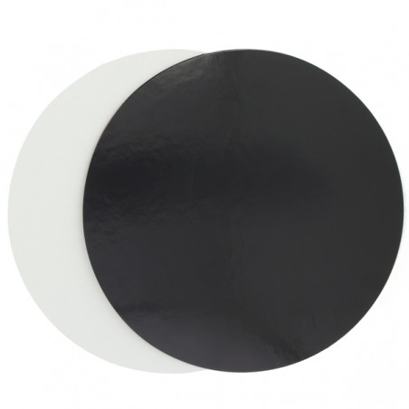 Papieren Cake cirkel zwart en wit 29cm (200 stuks)