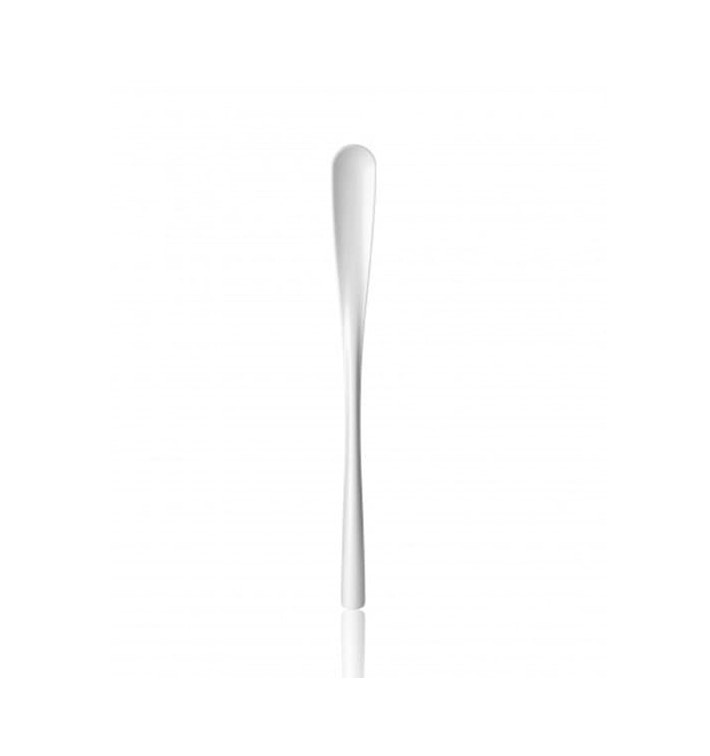 Plastic PS thee lepel "Stirrer Wave" wit 14,8cm 