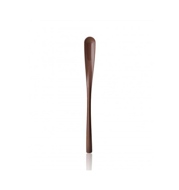 Plastic PS thee lepel "Stirrer Wave" bruin 14,8cm Plastic PS thee lepel "Stirrer Wave" bruin 14,8cm
