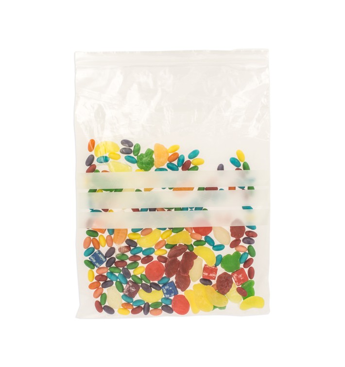 Plastic zak met rits drukknoopsluiting 20x30cm G-200 (100 stuks) 