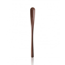 Plastic PS thee lepel "Stirrer Wave" bruin 14,8cm 
