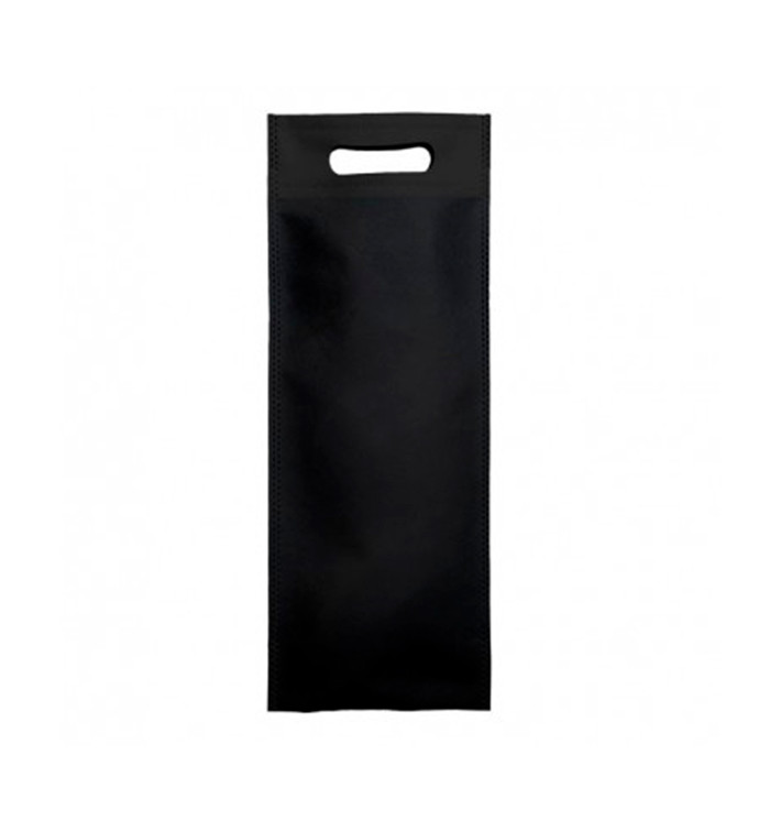 Niet geweven tas met gestanste handgrepen zwart 17+10x40cm (200 stuks) Niet geweven tas met gestanste handgrepen zwart 17+10x40cm (200 stuks)