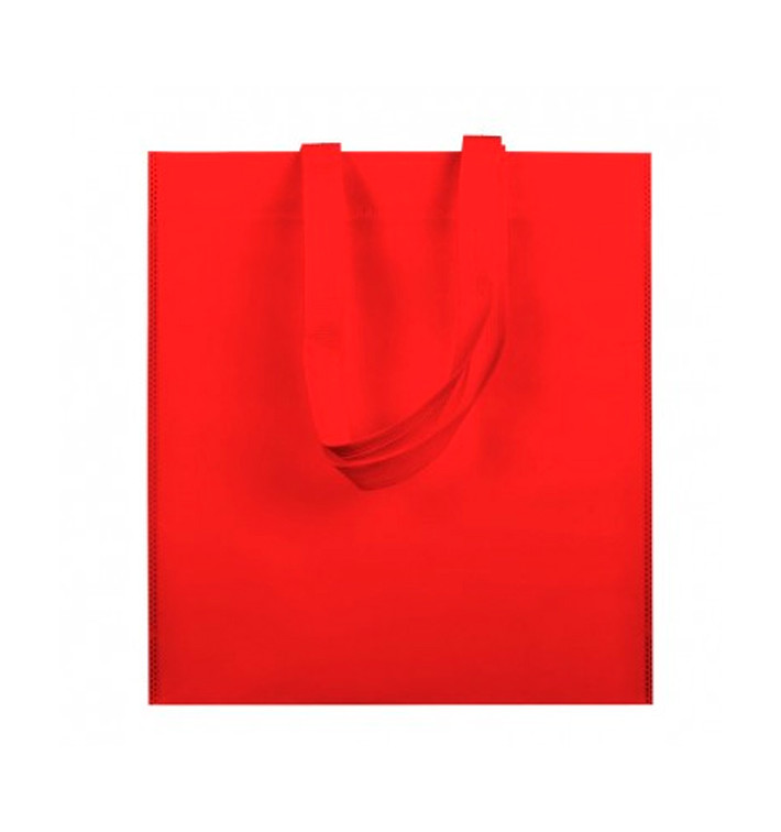 Niet geweven tas met korte hengsels rood 38x42cm (200 stuks) Niet geweven tas met korte hengsels rood 38x42cm (200 stuks)