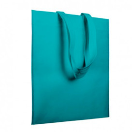 Niet geweven tas met korte hengsels aquamarijn 38x42cm (25 stuks)
