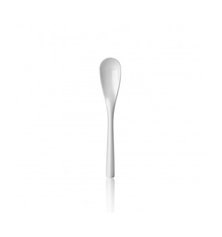 Plastic PS thee lepel "Mokkalepel" wit 10cm Plastic PS thee lepel "Mokkalepel" wit 10cm