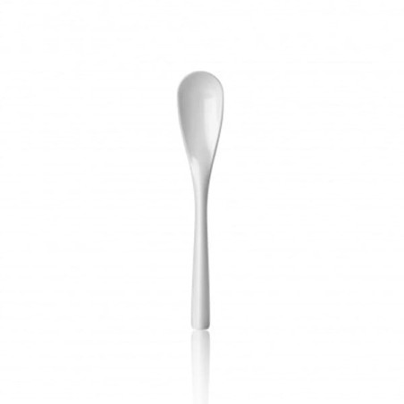 Plastic PS thee lepel "Mokkalepel" wit 10cm (10000 stuks)