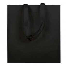 Niet geweven tas met korte hengsels zwart 38x42cm (25 stuks)