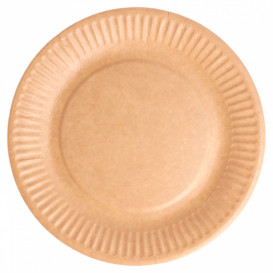 Papieren bord Biocoated Naturel Relief 18 cm (20 stuks) 