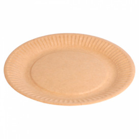 Papieren bord Biocoated Naturel Relief 18 cm (20 stuks) 