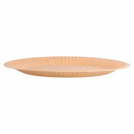 Papieren bord Biocoated Naturel Relief 18 cm (400 stuks)