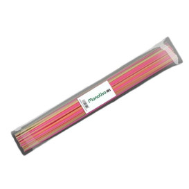 Plastic recht rietje PS Ø0,8cm 70cm (25 stuks)