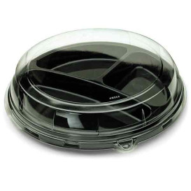 Plastic bord Rond vormig 3C zwart 26 cm (25 stuks) 