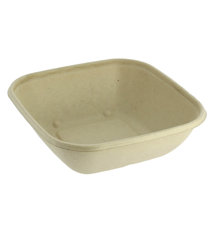 Suikerriet kom PLA 500ml 17x17x5cm (75 stuks) Suikerriet kom PLA 500ml 17x17x5cm (75 stuks)