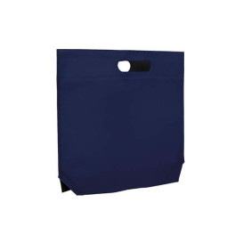 Niet geweven tas met gestanste handgrepen elektrisch blauw 34+8x26cm (25 stuks)