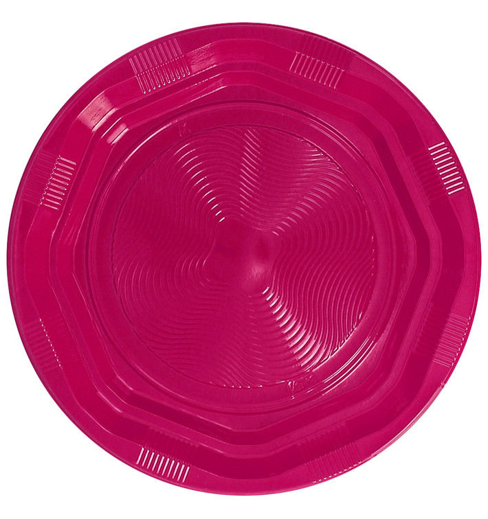 Plastic bord Diep Achthoekig Rond vormig Fucsia Ø22 cm (25 stuks) Plastic bord Diep Achthoekig Rond vormig Fucsia Ø22 cm (25 stuks)