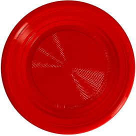 Bord PLA Plat rood Ø17 cm (25 stuks) 