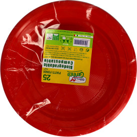 Bord PLA Diep rood Ø22 cm (25 stuks) 