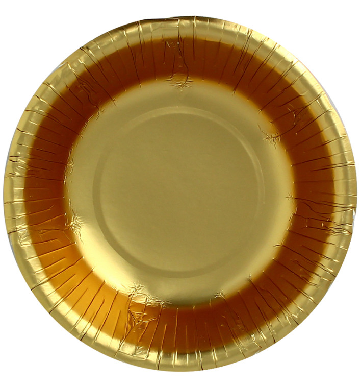 Papieren Kom "Party" goud Ø16cm (90 stuks) Papieren Kom "Party" goud Ø16cm (90 stuks)