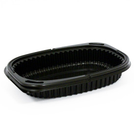 Plastic PP Container Rechthoekige vorm 400ml 19x14x3,2cm (40 stuks) 