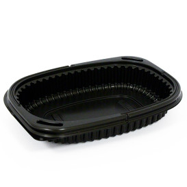 Plastic PP Container Rechthoekige vorm 400ml 19x14x3,2cm (40 stuks) 