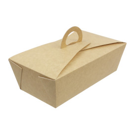 American Box with handles "Doggy Bag" Kraft 20x10x7cm (20 stuks) 