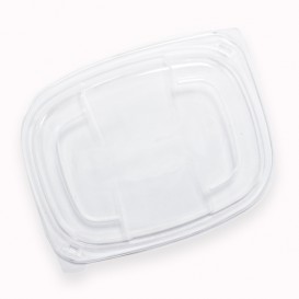 Plastic Deksel transparant Container PP 250/350 en 450ml 14,2x11,1x2cm (20 stuks) 