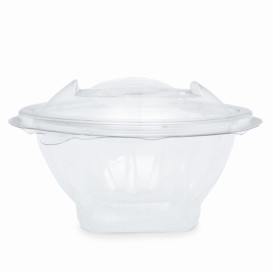 Plastic saladekom APET Rond vormig transparant 150ml Ø12cm (21 stuks) 