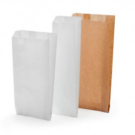 Papieren voedsel zak kraft 14+7x24cm (100 eenheden) 