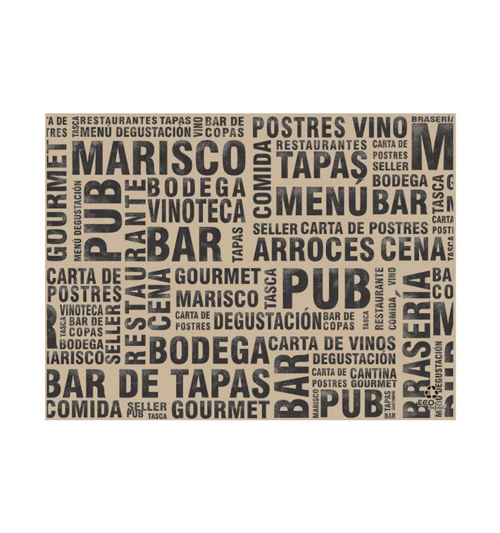 Papieren Placemats 30x40cm kraft "Gourmet" 40g (1000 stuks) Papieren Placemats 30x40cm kraft "Gourmet" 40g (1000 stuks)