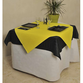 Voorgesneden papieren tafelkleed geel 40g 1,2x1,2m (300 stuks) 