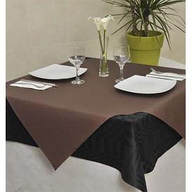 Voorgesneden papieren tafelkleed bruin 40g 1,2x1,2m (300 stuks) 