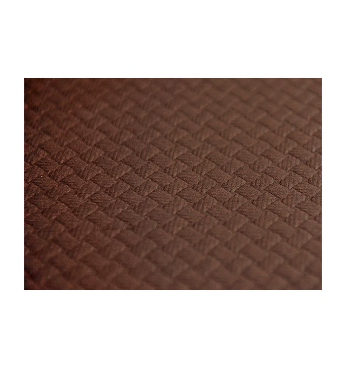 Voorgesneden papieren tafelkleed bruin 40g 1,2x1,2m (300 stuks) Voorgesneden papieren tafelkleed bruin 40g 1,2x1,2m (300 stuks)