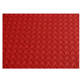 Voorgesneden papieren tafelkleed rood 40g 1,2x1,2m (300 stuks) 