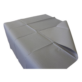 Voorgesneden papieren tafelkleed grijs 40g 1,2x1,2m (300 stuks) 