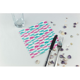 Papieren servet dubbel punt "Vis" 40x40cm (600 stuks) 