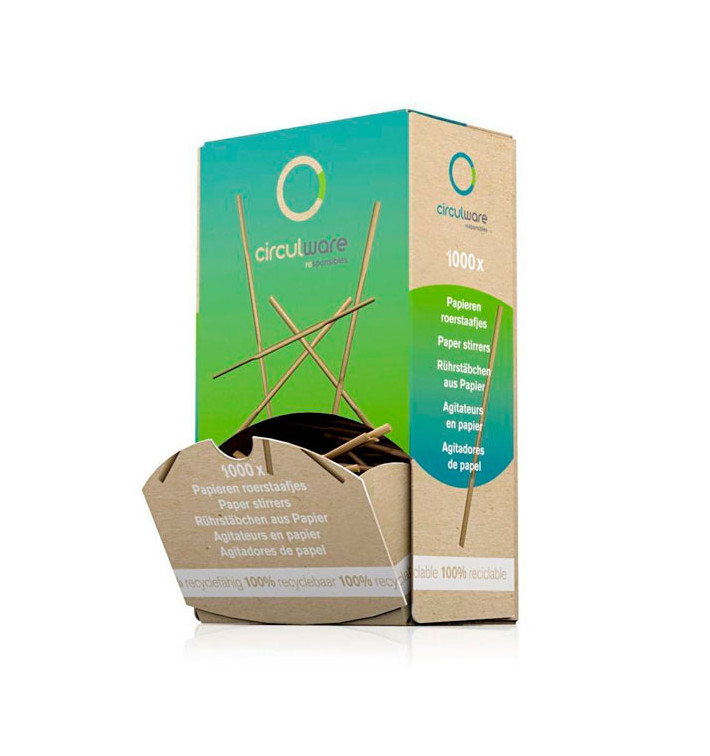 Papieren koffie roerstaafje 14cm (7000 stuks) Papieren koffie roerstaafje 14cm (7000 stuks)