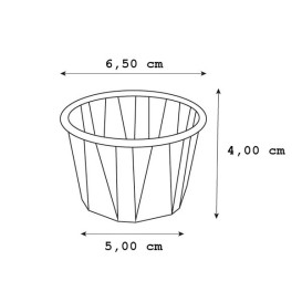 Geplooide papieren souffle beker 120ml (250 stuks) 
