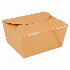 Papieren take-out Container "American" Naturel 19,7x14x9cm 2880ml (40 stuks) 