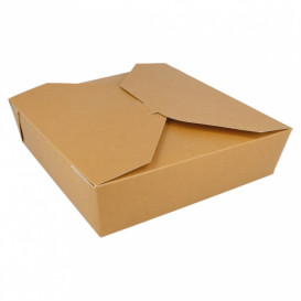 Papieren take-out Container "American" Naturel 21,7x21,7x6cm 2910ml (35 stuks) 